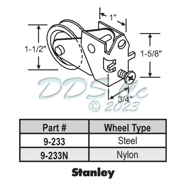 Patio Door Roller 9-233 1
